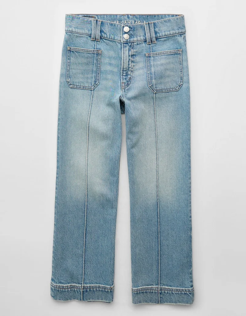 American Eagle AE Stretch High-Waisted Stovepipe Crop Jean